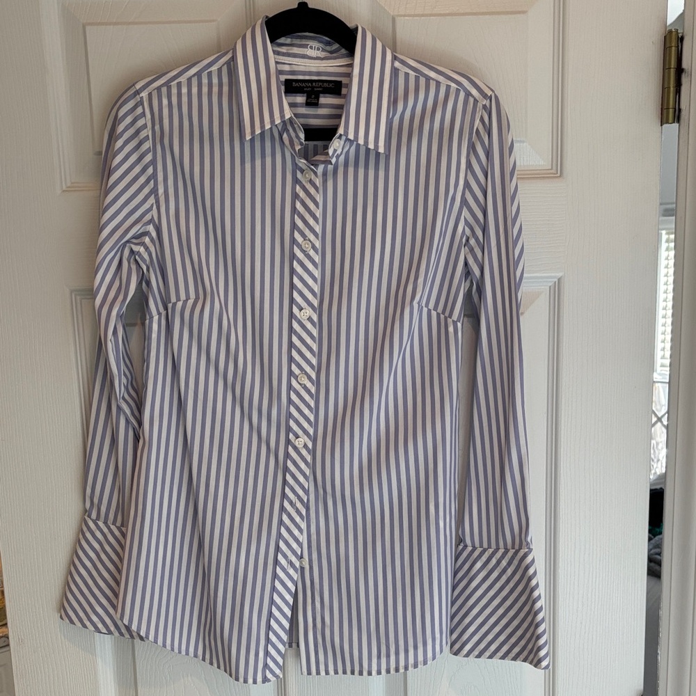 Banana Republic Riley Striped Dress Shirt at